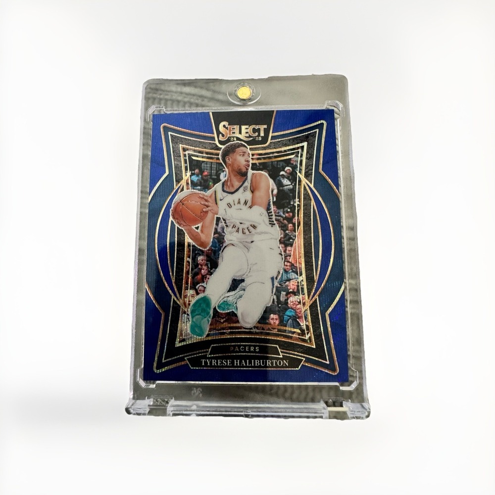 2024-25 Panini Select Concourse‎ Tyrese Haliburton Blue Camp Prizm /75 Pacers